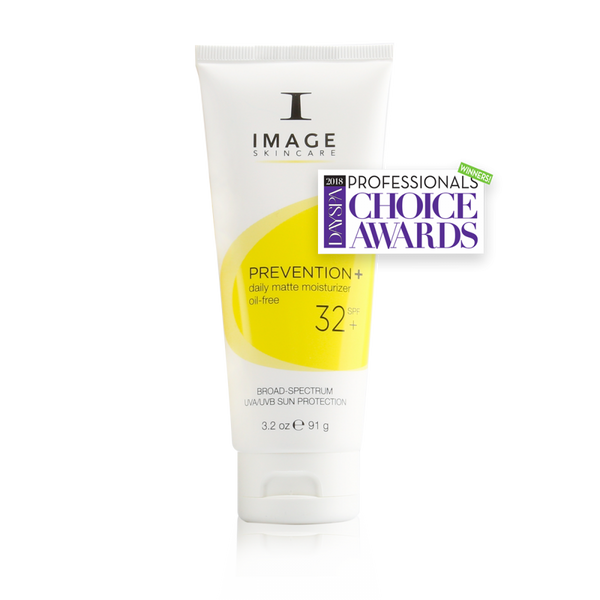 Image Skincare Prevention+ daily matte moisturizer SPF 32+ is an oil-free, broad-spectrum UVA/UVB sunscreen that delivers high sun protection in a mattifying, antioxidant-rich base perfect for oily and acne-prone skin types. 